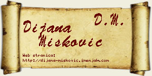 Dijana Mišković vizit kartica